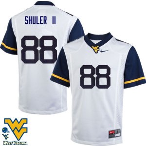 Men's West Virginia Mountaineers NCAA #88 Adam Shuler II White Authentic Nike Stitched College Football Jersey GO15S76US